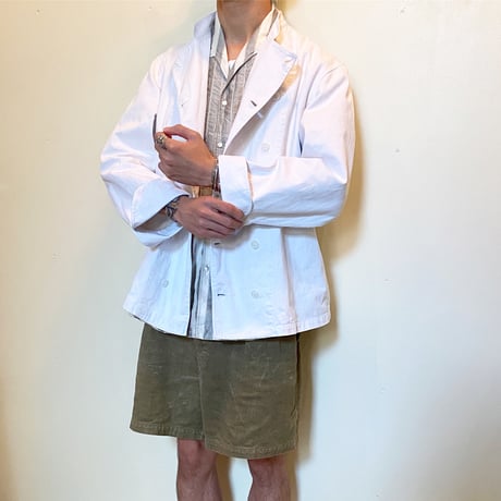 1940's HALLES-VILLETTE Double Breasted Cook Jacket