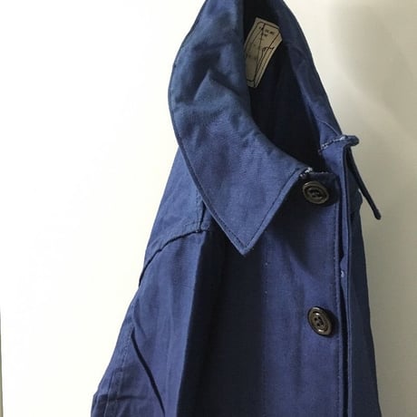 1930〜40's French Unknown Indigo Cotton Twill Jacket Deadstock