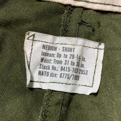 1970's US.ARMY M-65 Field Trousers Deadstock