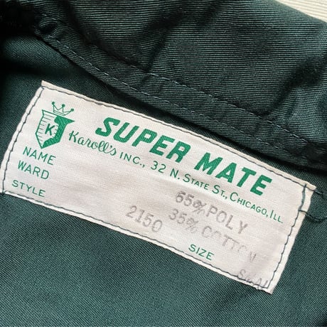 1970's〜 SUPER MATE Shawl Collar Pullover S/S Shirt