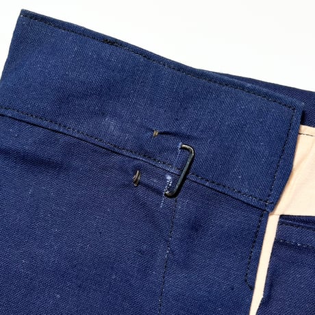 1930's French Unknown Indigo Cotton&Linen Trousers Deadstock