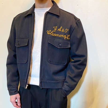 1950's〜 Unknown Black Whipcord Work Jacket