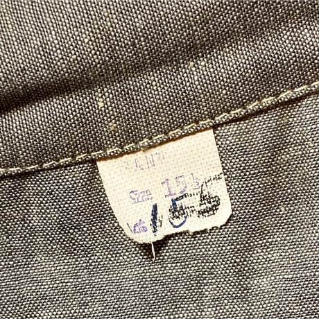1950〜60's Unknown Gray Chambray L/S Shirt Deadstock