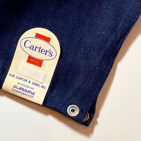 1960's CARTER'S Denim Coverall Deadstock