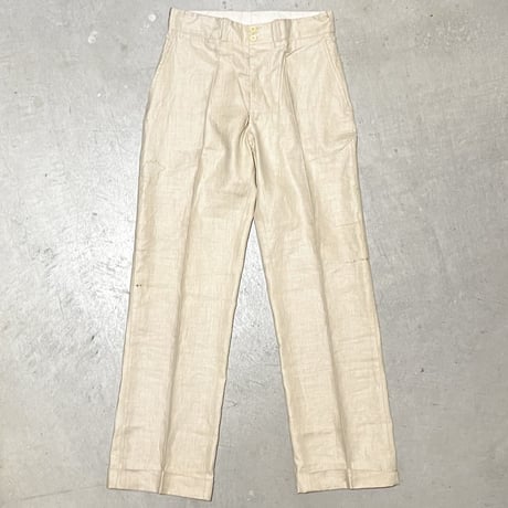 1930's Unknown Linen Trousers Deadstock