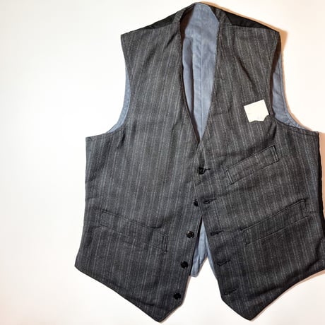 1940's〜 French Unknown Cotton Stripe Vest Deadstock