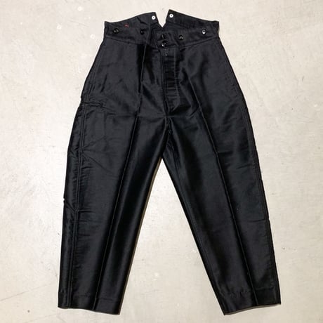 1930's Dubune&Devenchene Black Moleskin Trousers Deadstock