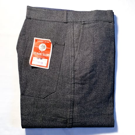 1950's LE MONT BLANC Black Chambray Trousers Deadstock