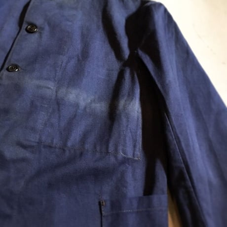 1910〜20's French Army Indigo Cotton Twill Jacket Deadstock