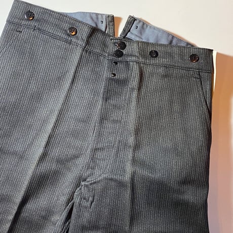 1940's SAVO Gray Pique Trousers Deadstock