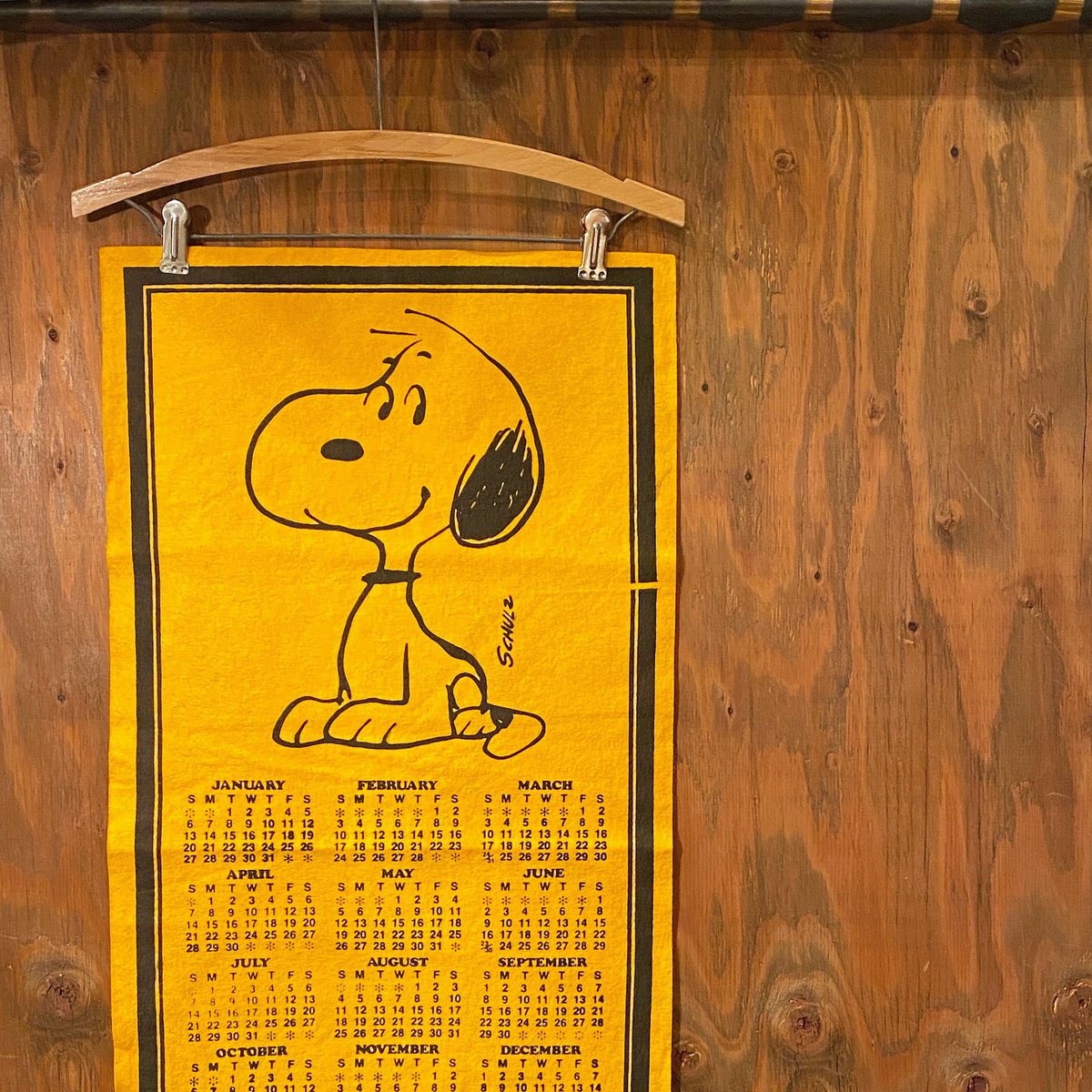 1970's Snoopy Calendar Pennant | Unwave