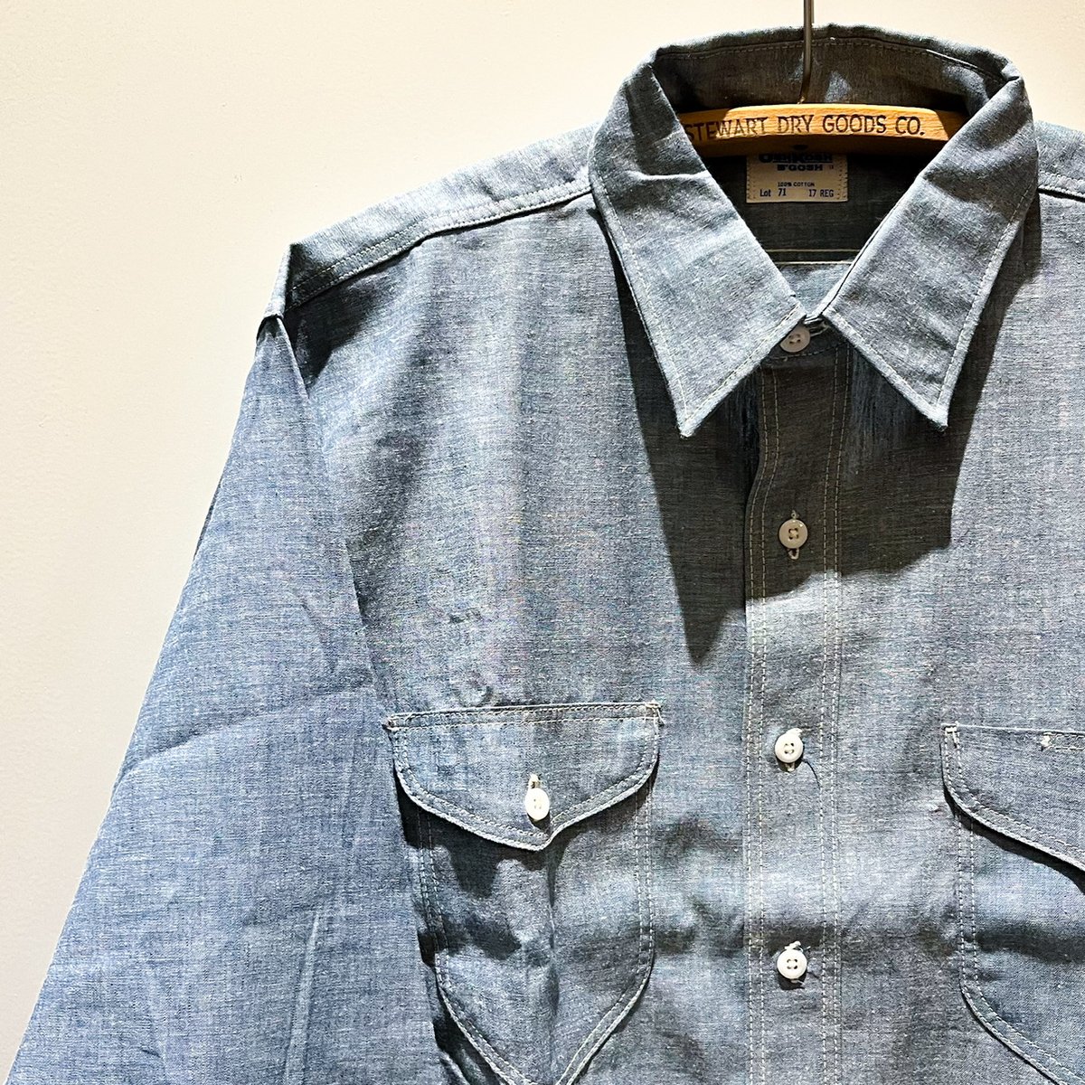 1970's OSHKOSH Chambray L/S Shirt Deadstock | U