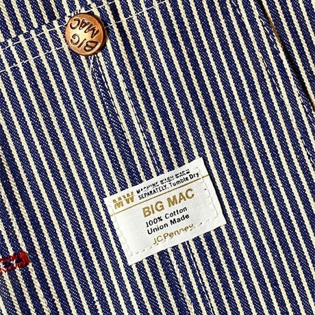 1970's BIG MAC Hickory Overall Deadstock