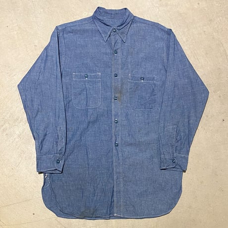 1940's US.NAVY Chambray L/S Shirt