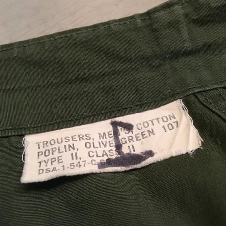 1960's US.ARMY Poplin Utility Trousers