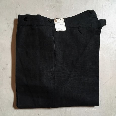 1930's French Indigo Linen Trousers Deadstock