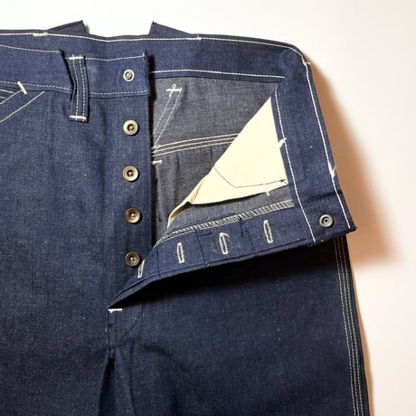 1950's RED SNAP Denim Trousers Deadstock