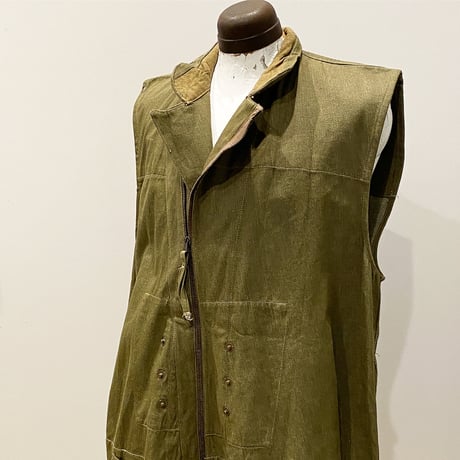 1940's British Military Green Denim Vest