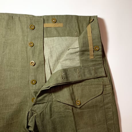 1950's British Army Green Denim Trousers Deadstock