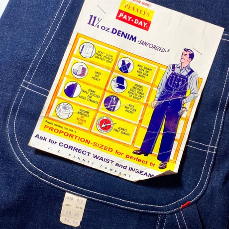 1950's PAY-DAY Denim Overall Deadstock