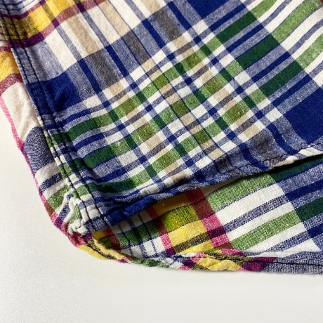 1970's The Ascot Shop Indian Madras Pullover S/S Shirt
