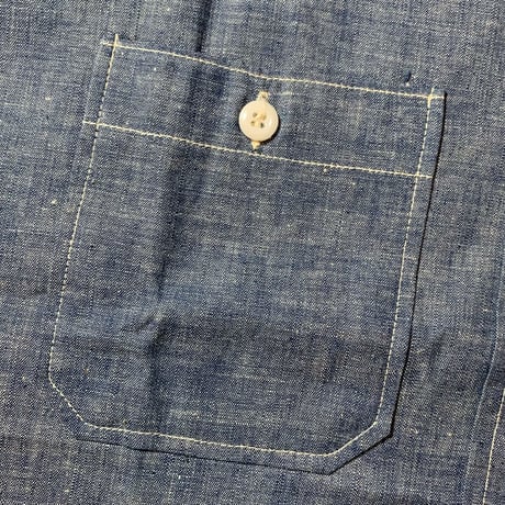1950〜60's HEAVY DUTY Chambray L/S Shirt Deadstock