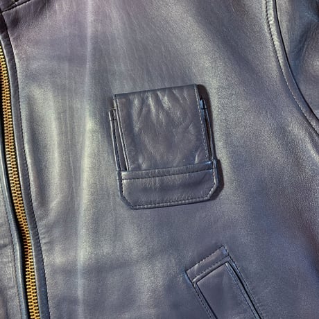 1980's French Military Leather Pilot Jacket
