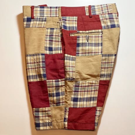1970's Unknown Indian Madras Patchwork Short Pants