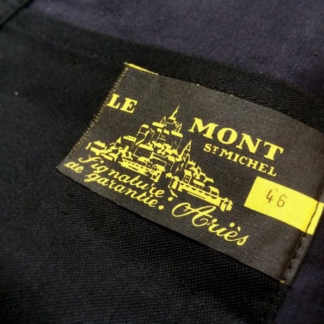 1950's LE MONT StMICHEL Black Moleskin Jacket Deadstock