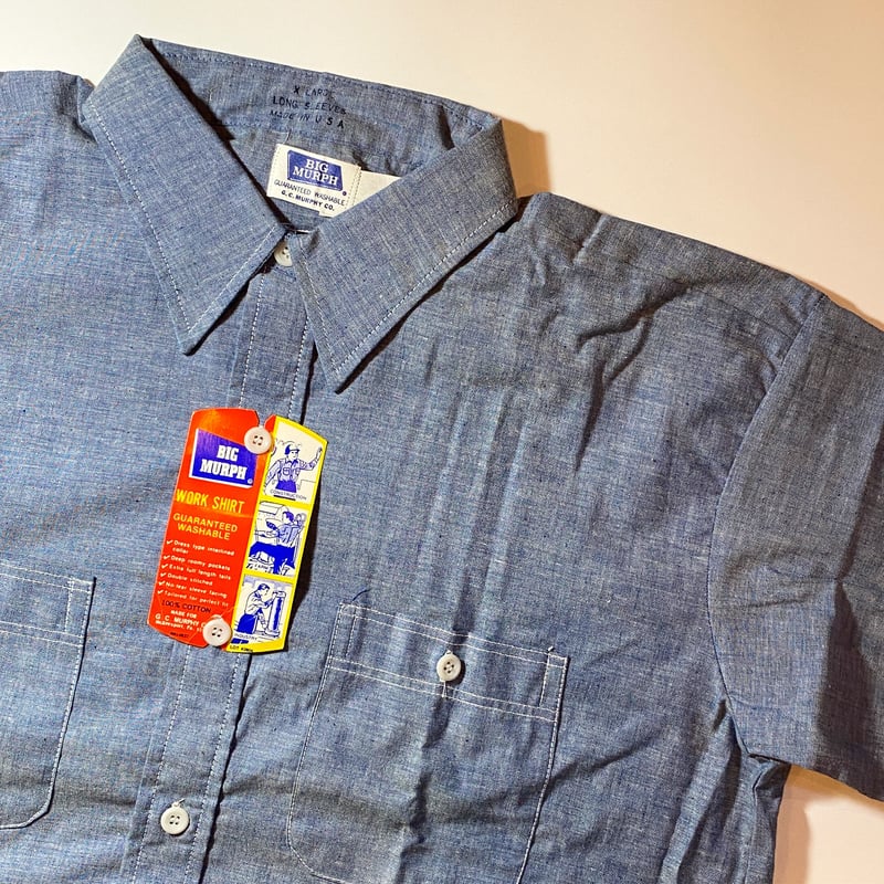 1960〜70's BIG MURPH Chambray L/S Shirt Deadstoc