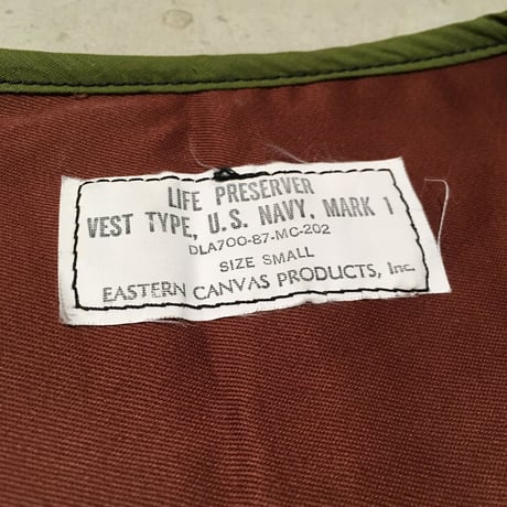 1980's US.NAVY LIFE PRESERVER Vest Deadstock