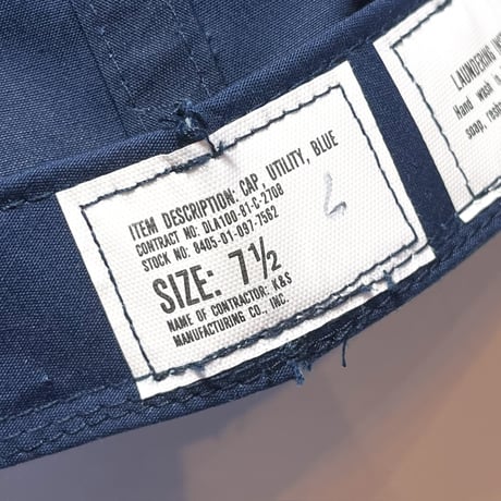 1980's US.NAVY Utility Cap Deadstock