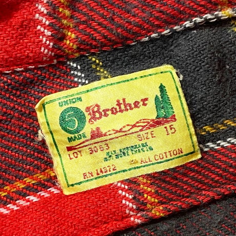 1960〜70's 5 Brother Heavy Flannel L/S Shirt