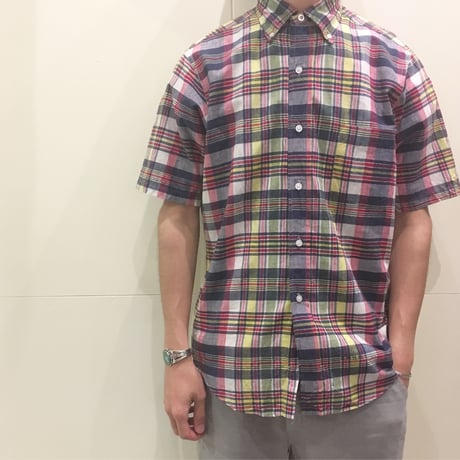 1960's h.i.s Indian Madras S/S Shirt