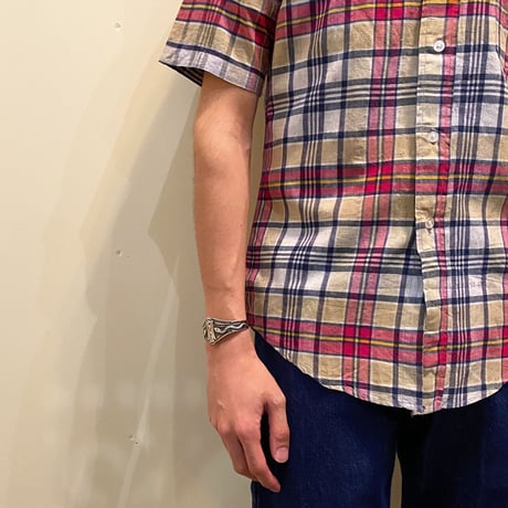 1960's h.i.s Indian Madras S/S Shirt