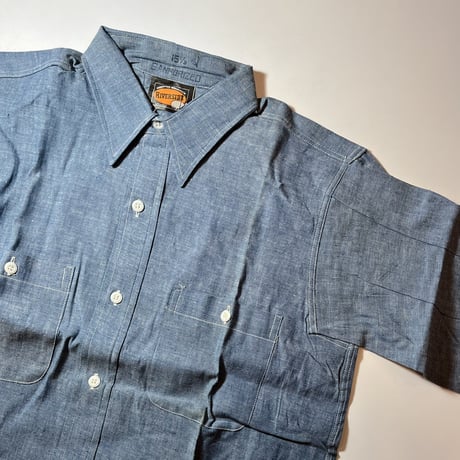 1960's RIVERSIDE Chambray L/S Shirt Deadstock