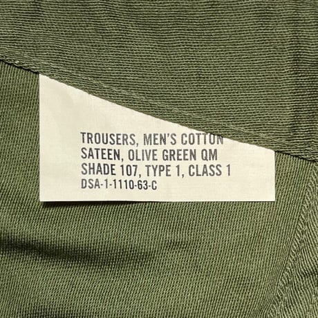 1960's US.ARMY Utility Trousers Deadstock