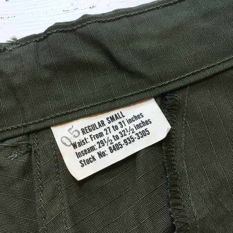 1960's US.ARMY Jungle Fatigue 4th Trousers Deadstock