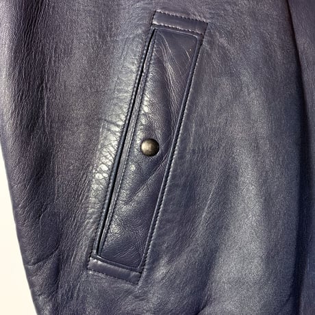 1980's French Military Leather Pilot Jacket