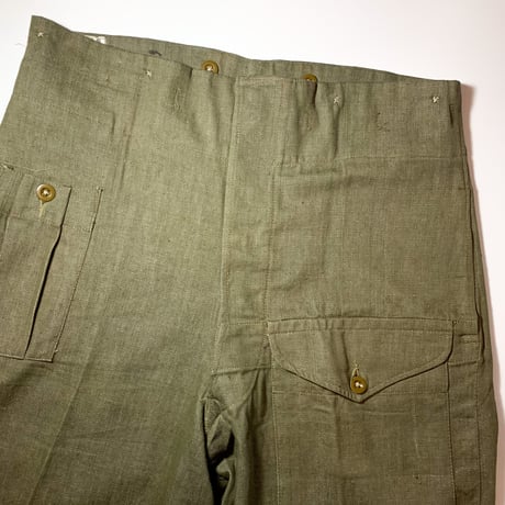 1950's British Army Green Denim Trousers Deadstock
