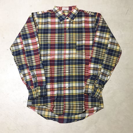 1960's Unknown Indian Madras L/S Shirt Deadstock