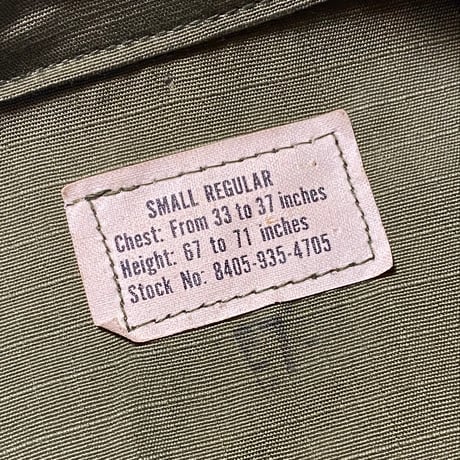 1960's US.ARMY Jungle Fatigue 4th Jacket Deadstock