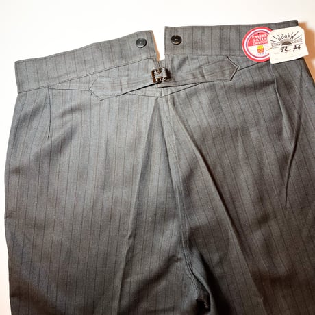 1940's FLERS Herringbone Stripe Trousers Deadstock