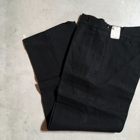 1930's French Indigo Linen Trousers Deadstock