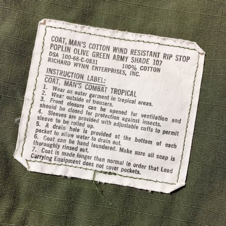 1960's US.ARMY Jungle Fatigue 4th Jacket