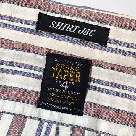 1960's SEARS Seersucker S/S Shirt Deadstock