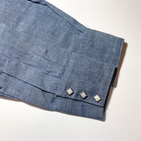 1960's DEE CEE Chambray Western L/S Shirt Deadstock