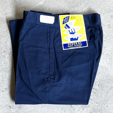 1960's FEDERAL DEPT. STORES Chino Trousers Deadstock
