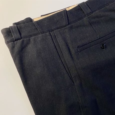1950's〜 Unknown Whipcord Trousers Black Deadstock