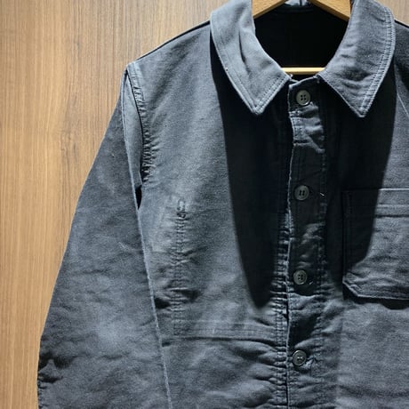 1950's French Unknown Black Moleskin Jacket